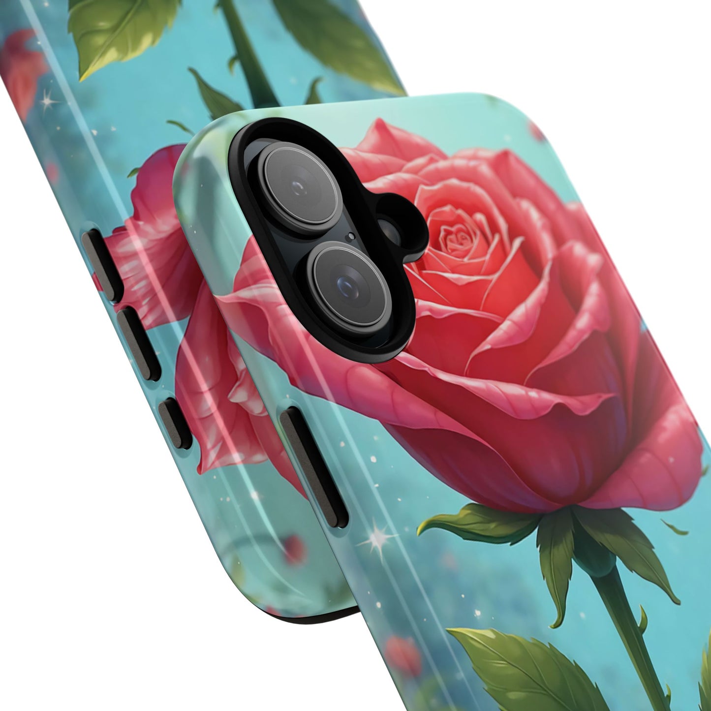 Floral Phone Case, Tough Cases with Elegant Rose Design, Stylish iPhone Cover, Rose Flower Gift for Nature Lovers, Unique Mobile Accessories