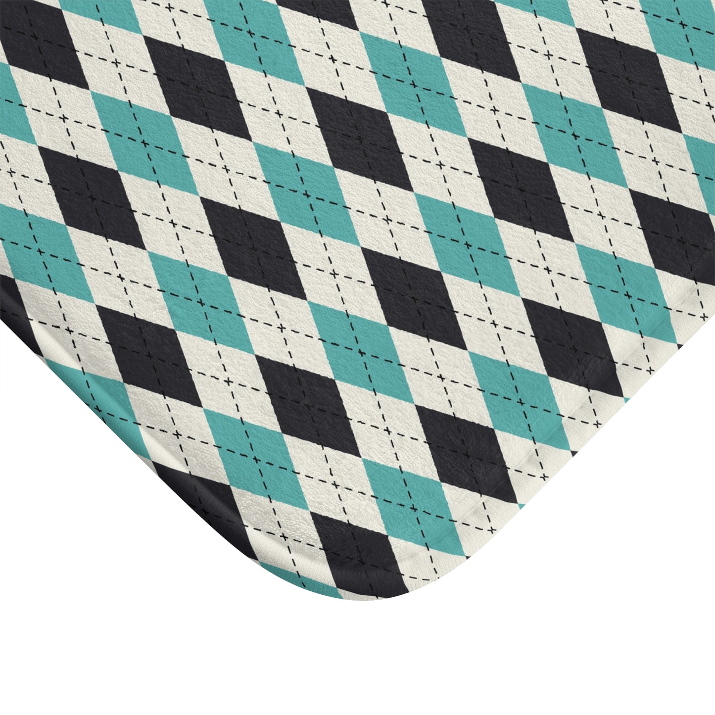 Stylish Argyle Bath Mat | Modern Bathroom Decor, Soft Floor Mat for Comfort, Housewarming Gift, Unique Home Accessory