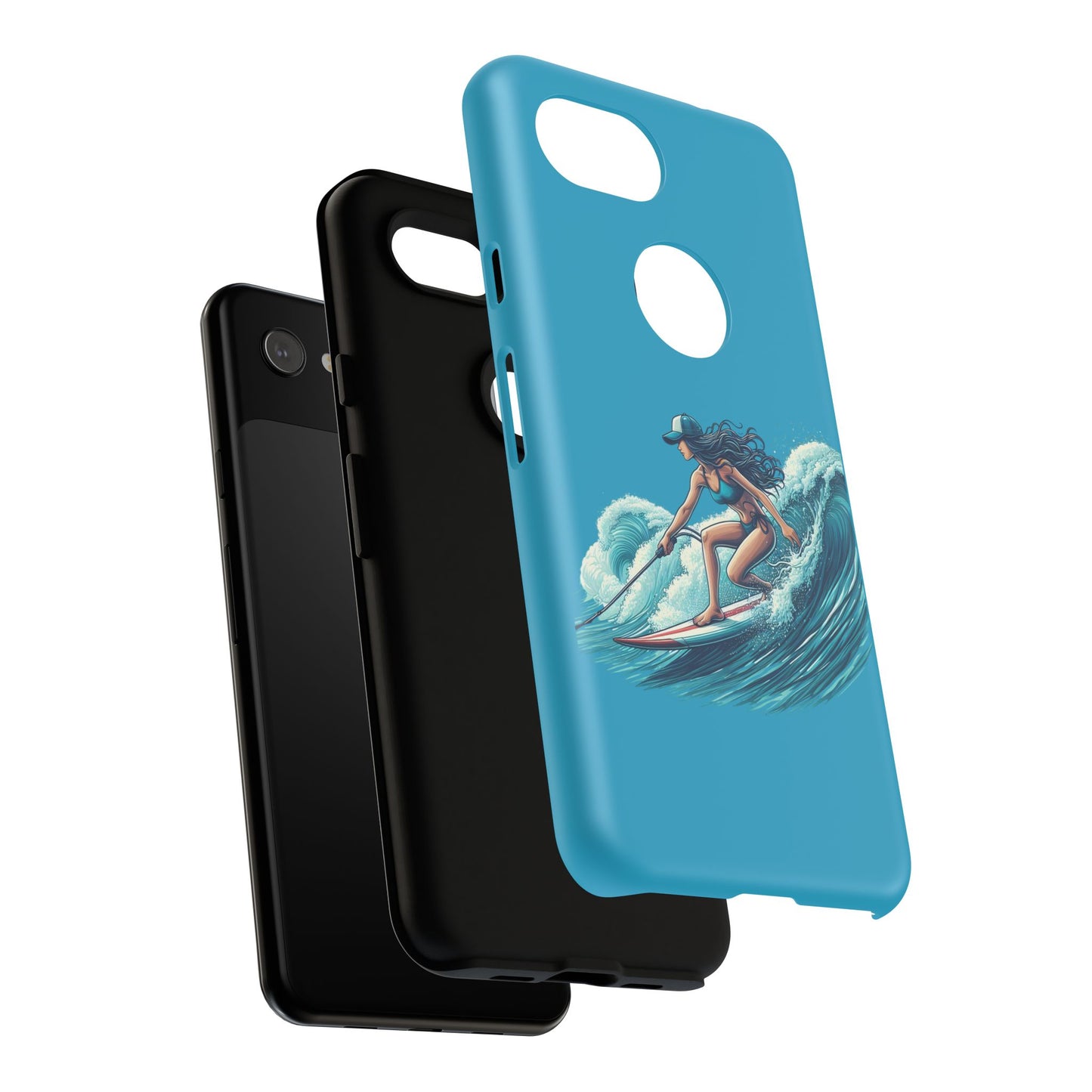 Surfing Phone Case, Coastal Vibes Phone Cover, Tough Cases for Beach Lovers, Ocean Art Phone Accessories, Summer Gift Idea