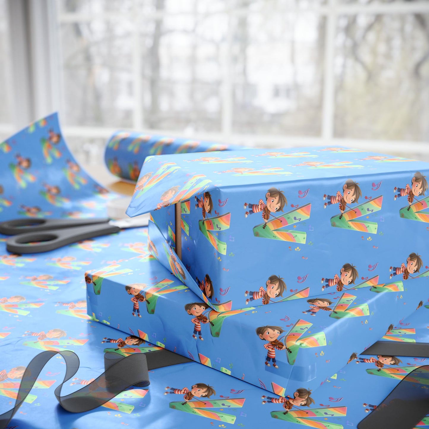 Colorful Gift Wrapping Paper for All Occasions, Birthday, Holidays, Kids' Gifts, Eco-Friendly Wrap, Fun Designs