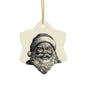 Festive Ceramic Ornaments, 2-Sided Print for Christmas Decor, Personalized Holiday Gifts, Winter Decorations, Santa Claus Ornaments