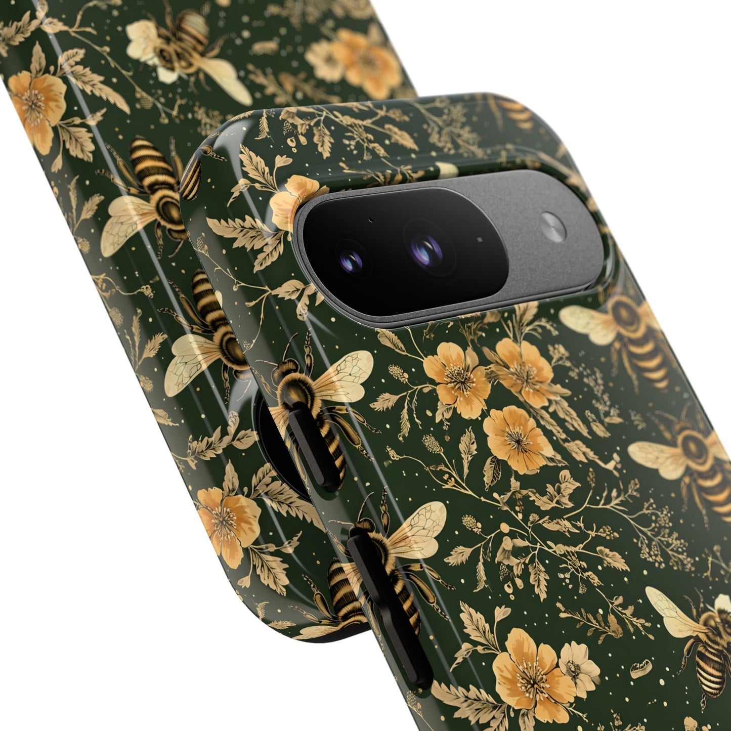 Nature-Inspired Phone Case, Tough Cases for Nature Lovers, Floral Bee Design, Eco-Friendly Gift, Summer Vibes, Trendy Phone Accessory,