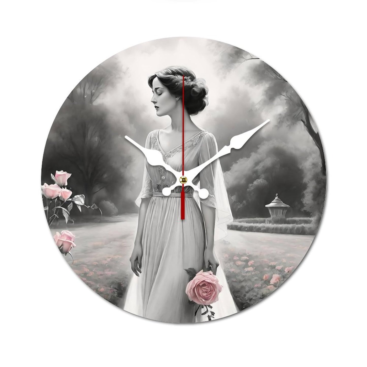 Wooden Wall Clock without Scale