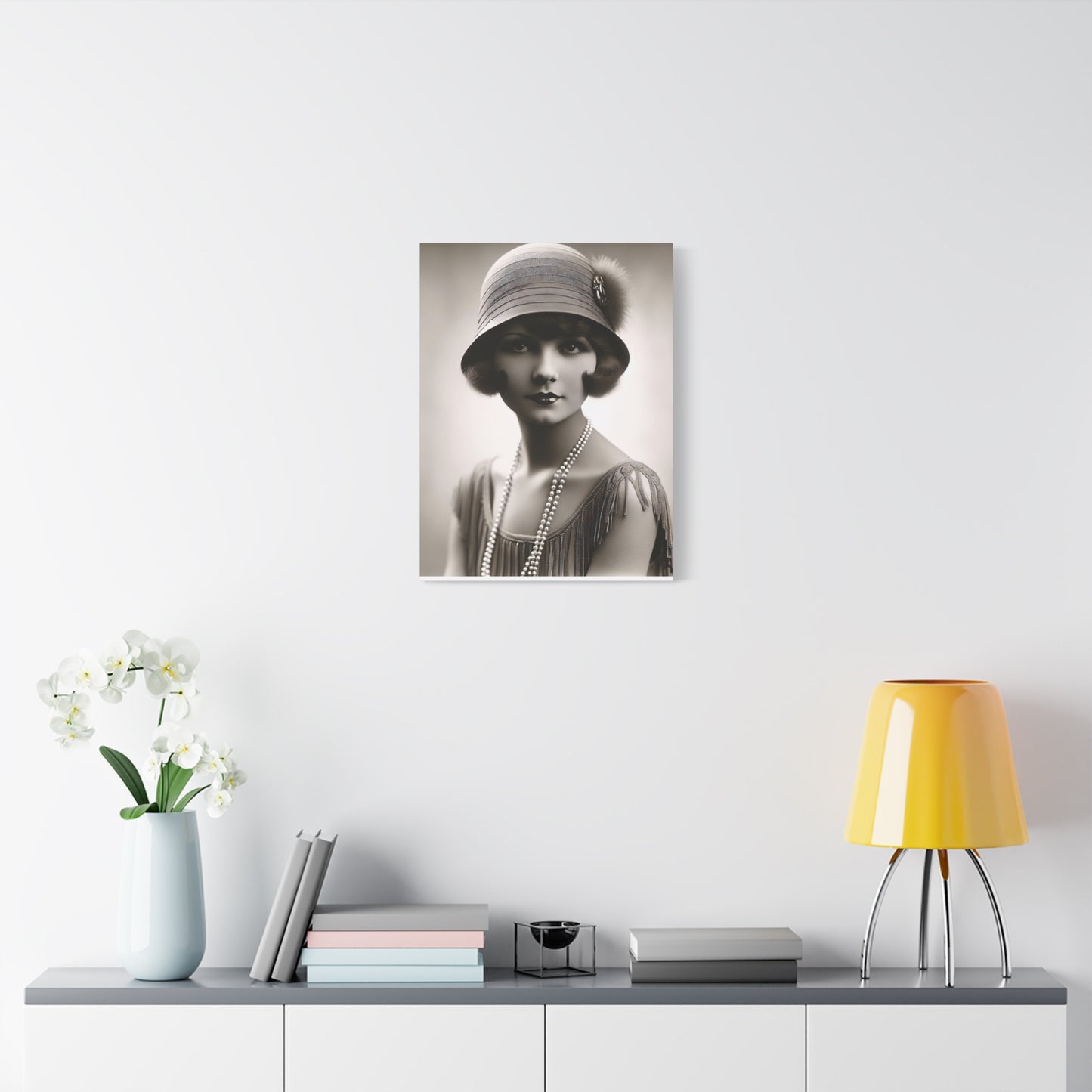 Vintage 1920s Flapper Portrait Canvas