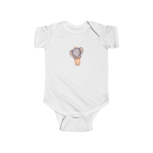 Cute Baby Bodysuit with Adorable Elephant Design, Infant Clothes, Baby Shower Gift, Newborn Outfit, Toddler Apparel