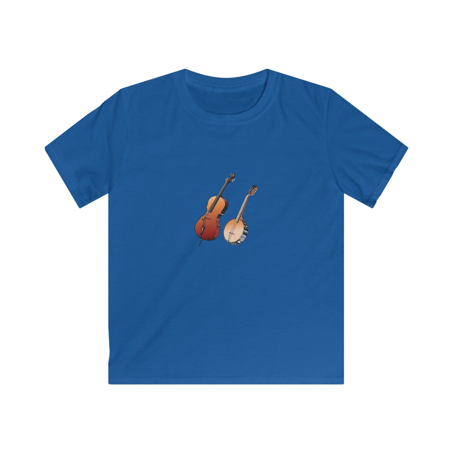 Musical Kids Tee - Playful Banjo and Guitar Design, Perfect for Music Lovers, Birthday Gift, Casual Outfit, Music Class