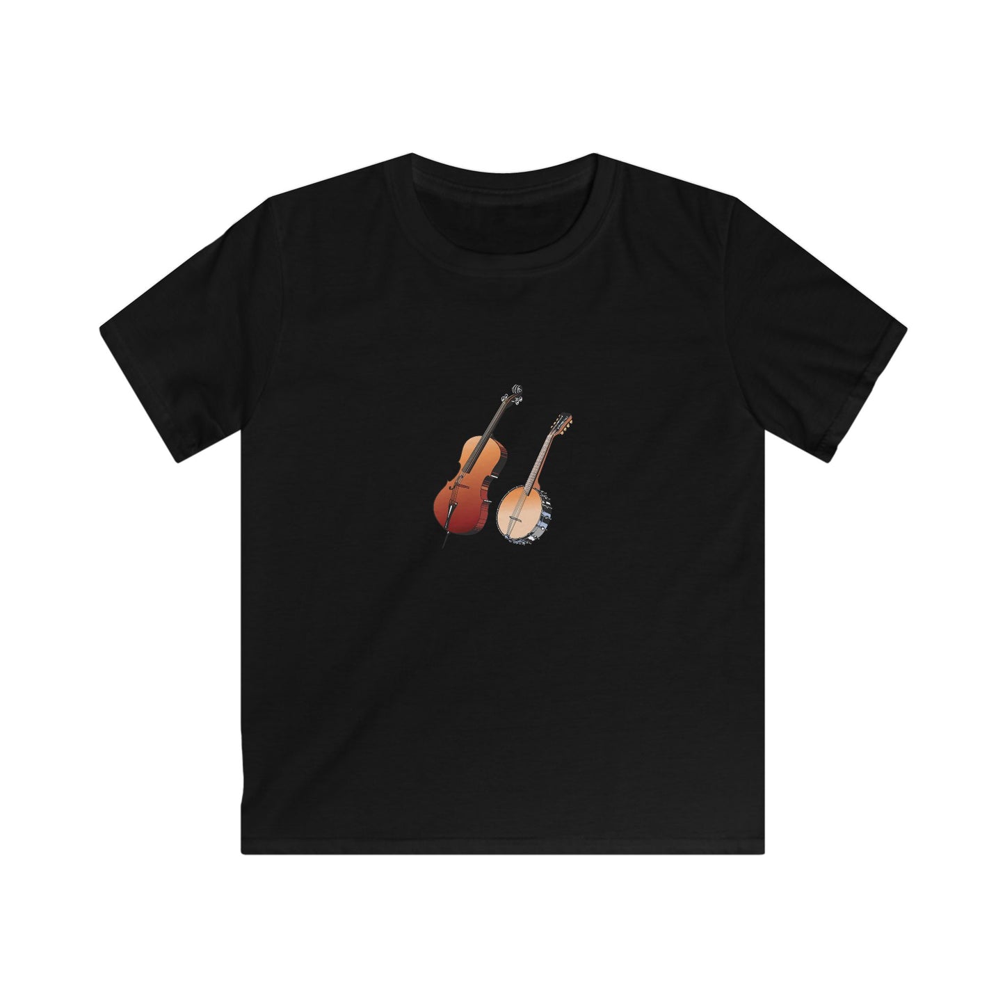 Musical Kids Tee - Playful Banjo and Guitar Design, Perfect for Music Lovers, Birthday Gift, Casual Outfit, Music Class