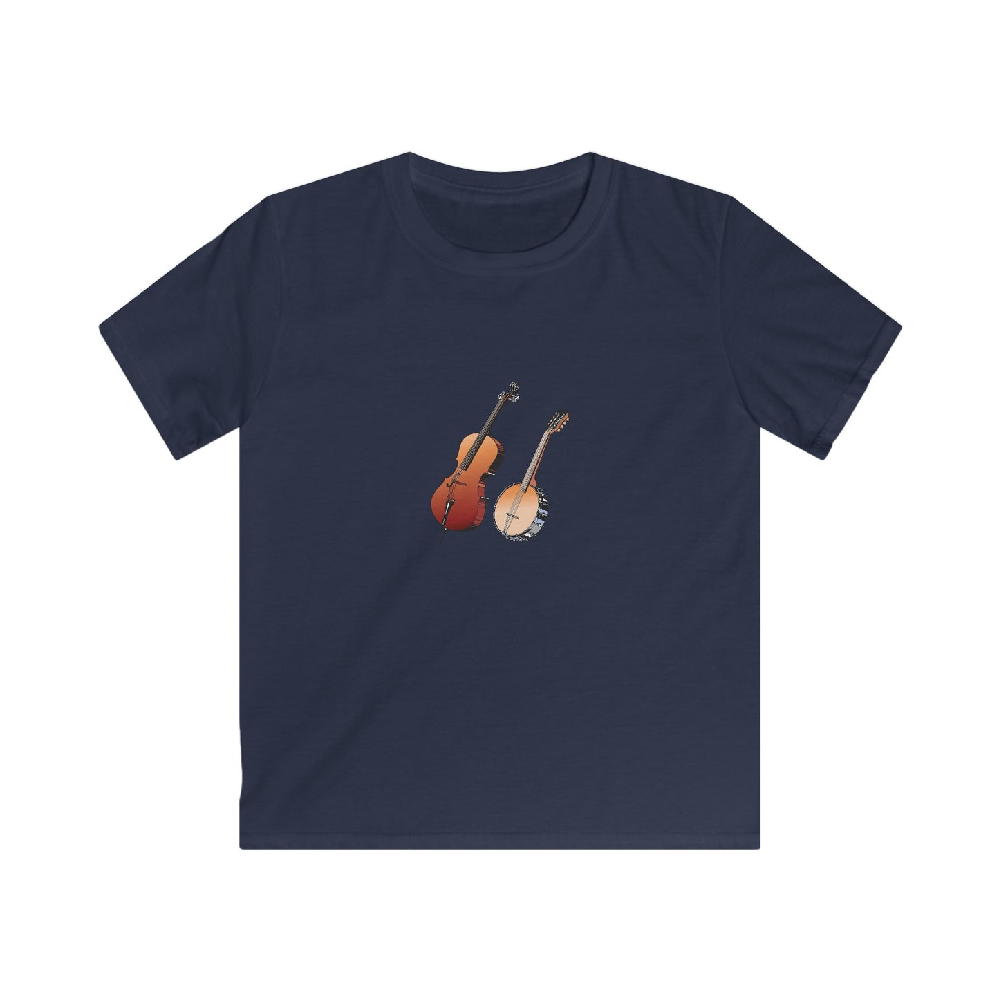 Musical Kids Tee - Playful Banjo and Guitar Design, Perfect for Music Lovers, Birthday Gift, Casual Outfit, Music Class