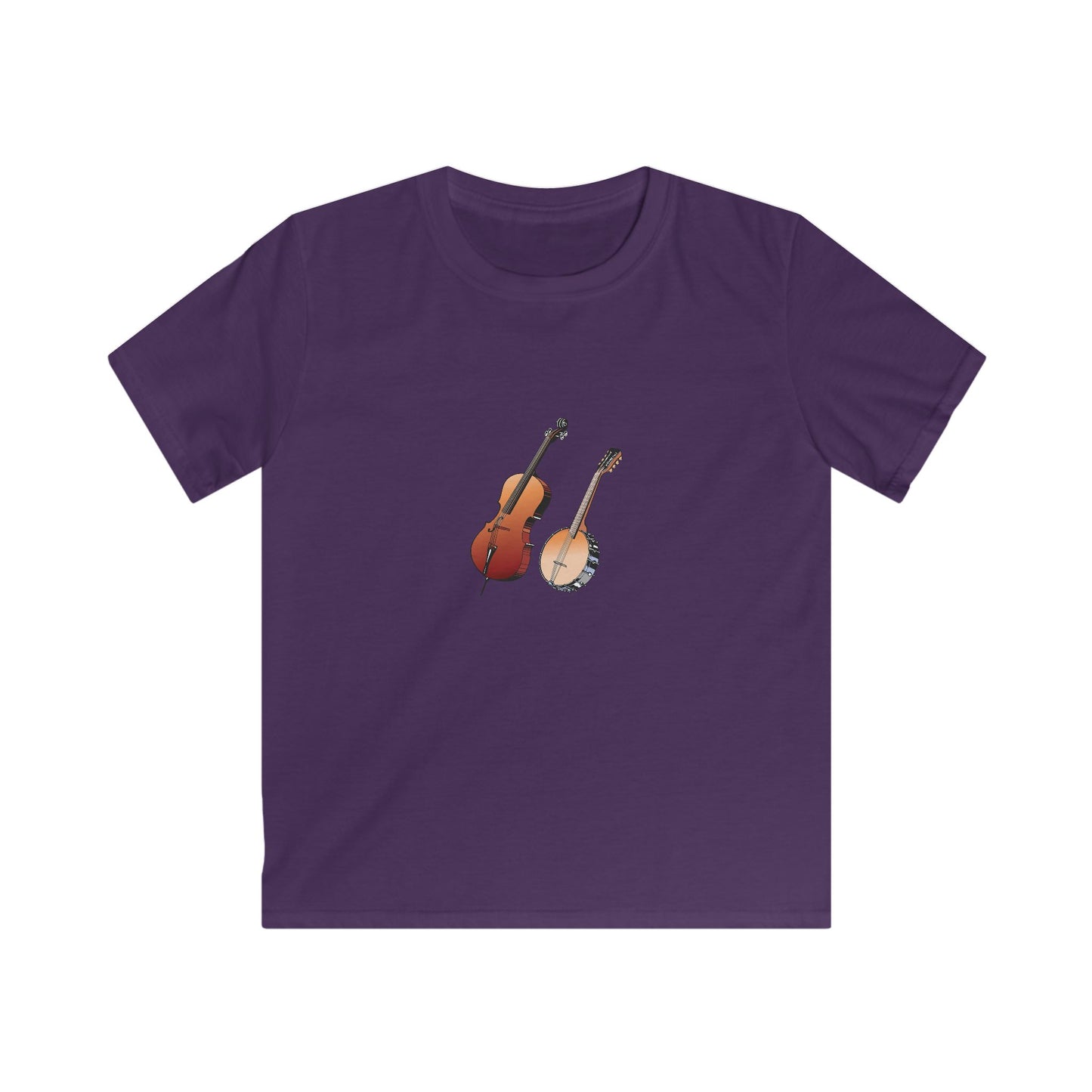 Musical Kids Tee - Playful Banjo and Guitar Design, Perfect for Music Lovers, Birthday Gift, Casual Outfit, Music Class