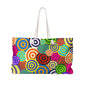 Colorful Weekender Bag, Vibrant Tote for Travel, Great for Beach Trips, Gym, Festivals, Artsy Getaways