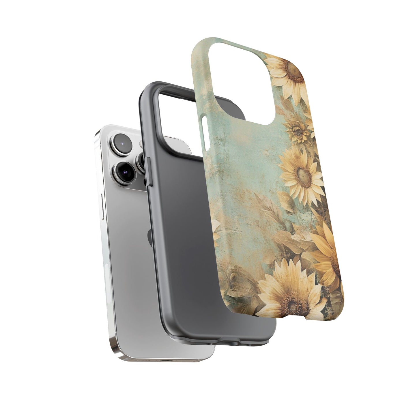 Sunflower Phone Case, Tough Shell Floral Cover, Nature Inspired Gift, Durable Protective Case, Perfect for Spring and Summer