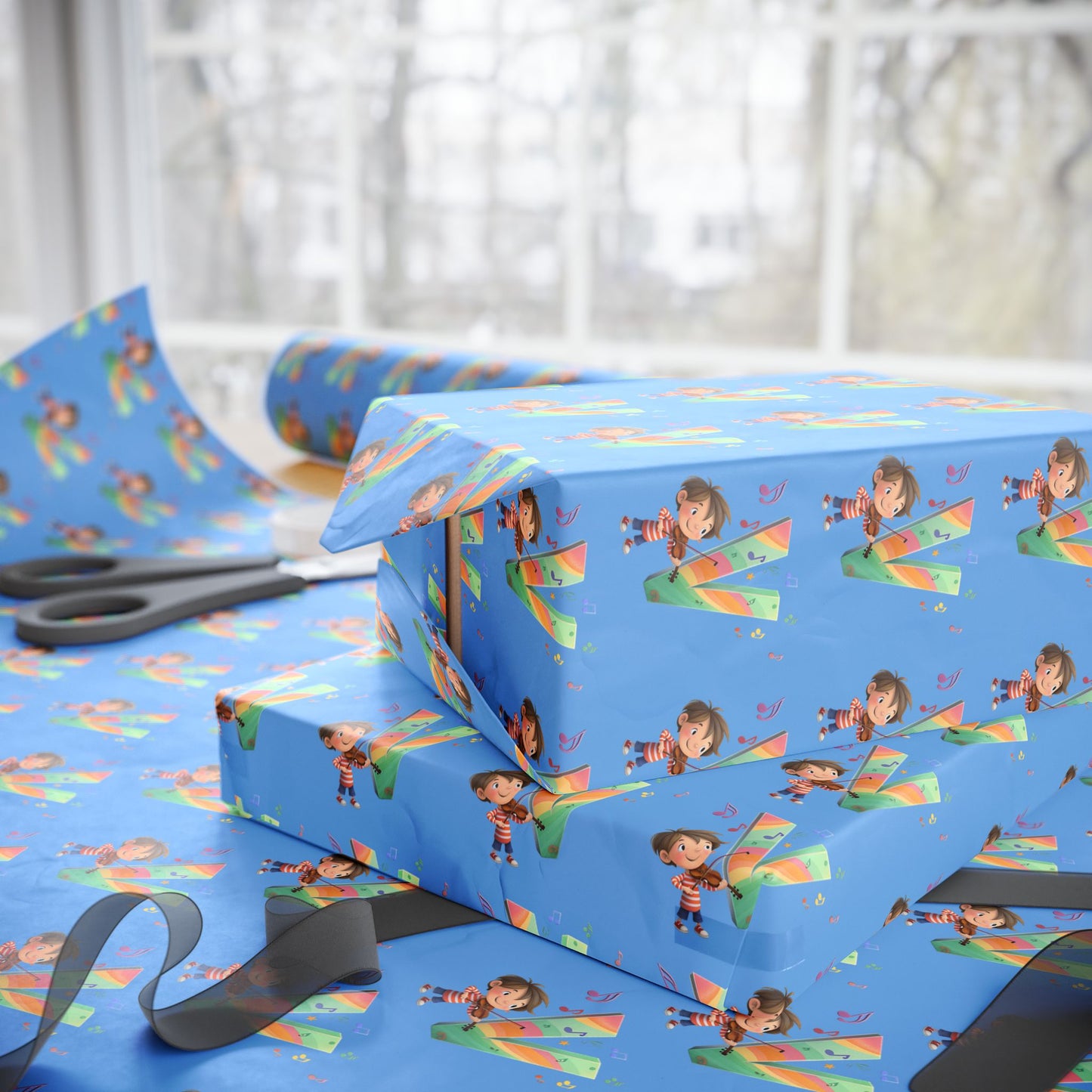 Colorful Gift Wrapping Paper for All Occasions, Birthday, Holidays, Kids' Gifts, Eco-Friendly Wrap, Fun Designs