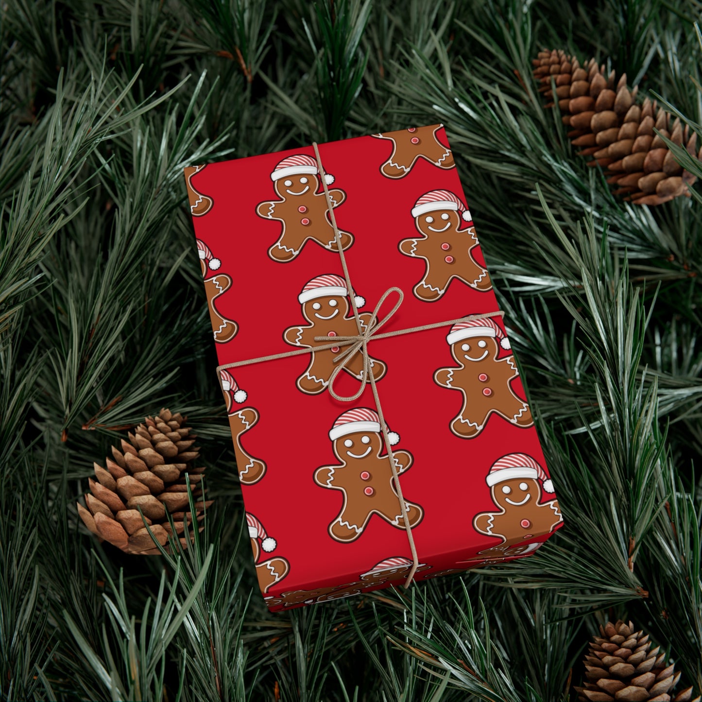 Festive Gingerbread Gift Wrap Papers for Holiday Gifting, Christmas, Birthdays, Surprise Parties, Eco-Friendly Wrapping