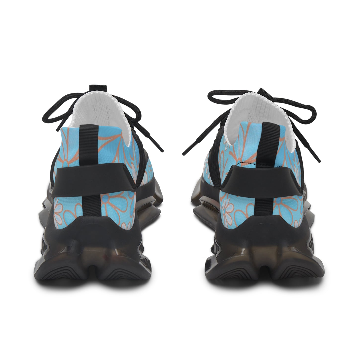 Women's Floral Mesh Sneakers, Trendy Athletic Shoes, Comfortable Running Sneakers, Floral Print Sneakers, Spring Fashion Shoes