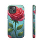 Floral Phone Case, Tough Cases with Elegant Rose Design, Stylish iPhone Cover, Rose Flower Gift for Nature Lovers, Unique Mobile Accessories