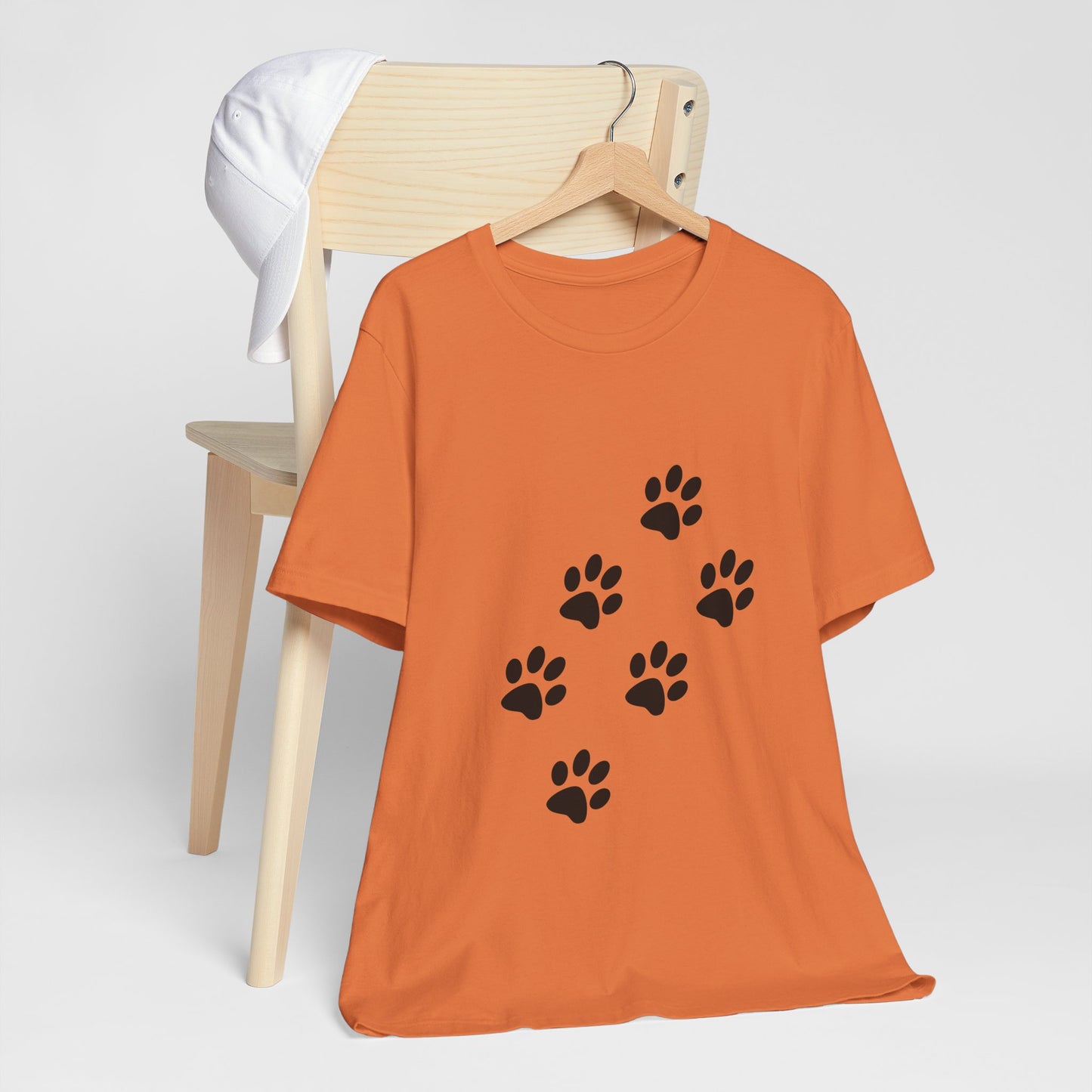 Paw Print Short Sleeve Tee | Unisex Animal Lover Shirt, Pet Owner Gift, Casual Wear, Gifts for Dog Lovers, Comfortable T-Shirt