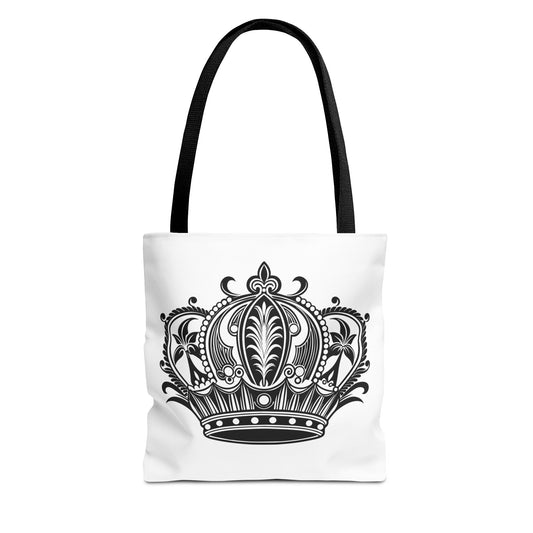 Crown Design Tote Bag, Royal Style Shopping Tote, Chic Grocery Bag, Gift for Her, Fashionable Accessories