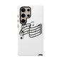 Musical Notes Phone Case — Black Treble Clef Music Staff Tough Case