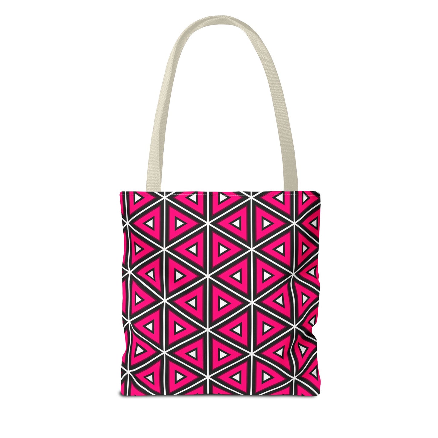 Vibrant Geometric Tote Bag, Trendy Shopping Tote, Cute Carry-All