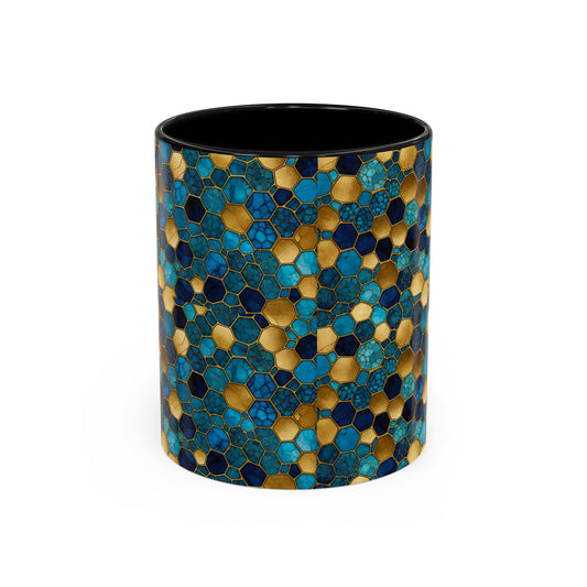Textured Geometric Accent Coffee Mug, Unique Coffee Cup, Home Decor, Gift for Coffee Lovers, Modern Kitchenware