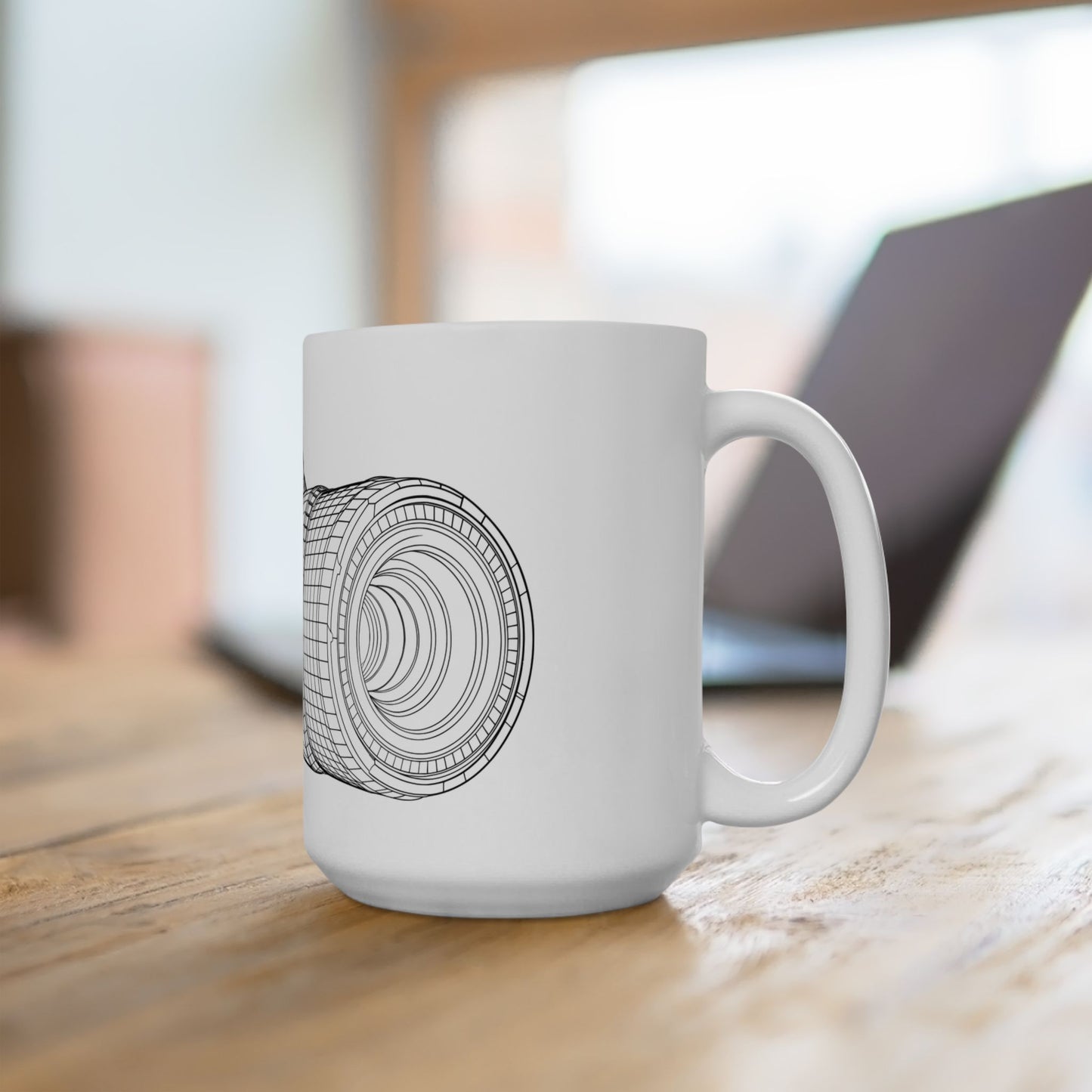 Camera Lens Ceramic Mug - Perfect Gift for Photographers, 11oz & 15oz Sizes, Photography Enthusiast Coffee Cup, Unique Holiday Gift