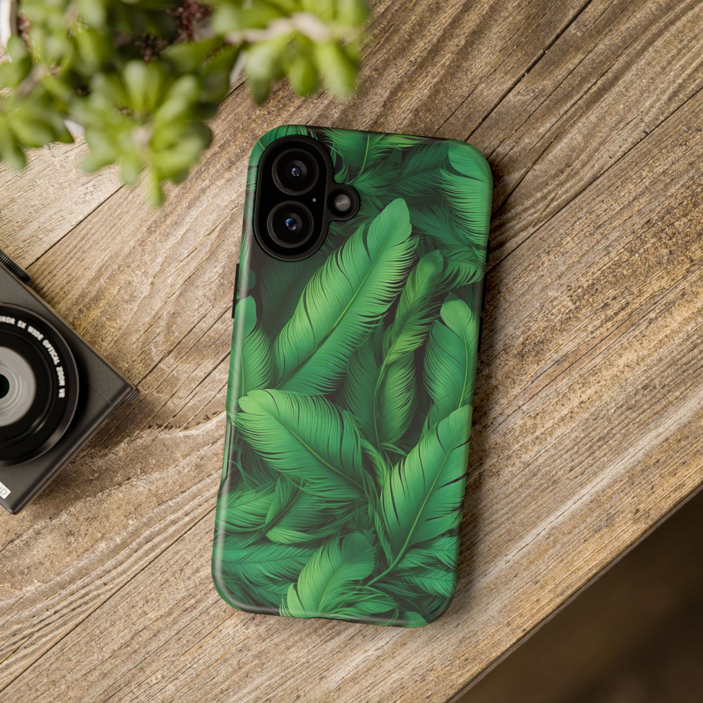 Tough Cases - Tropical Leaf Phone Case, Nature-inspired, Phone Accessory, Gift for Her, Jungle Theme, Eco-Friendly