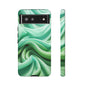 Stylish Phone Case, Tough Case, Green Abstract Design, Cell Phone Cover, Unique Gift, Trendy Accessory