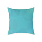 Turquoise Geometric Circle Accent Pillow — Modern Square Throw Pillow
