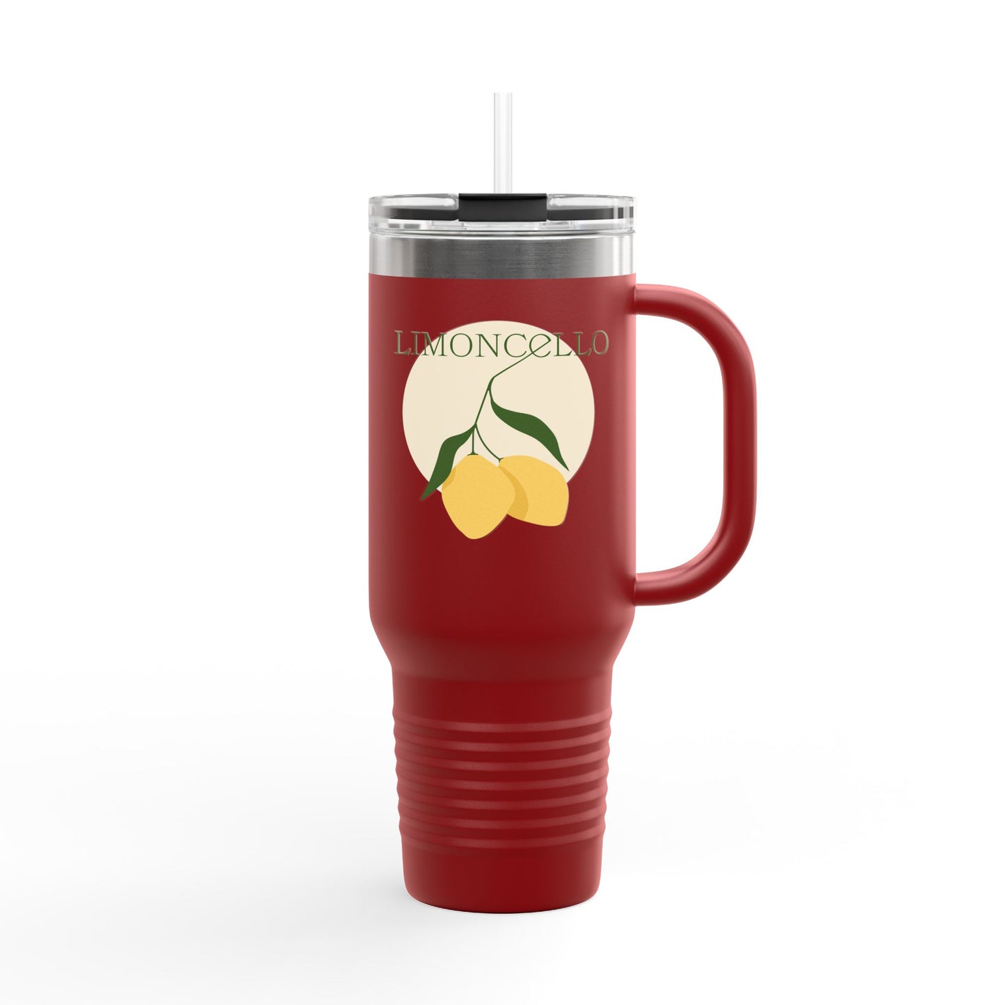 Limoncello Insulated Travel Mug, 40oz - Perfect for Road Trips, Summer Picnics, Camping, and Gift Ideas, Travel Mug for Lemon Lovers