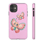 Cute Butterfly Phone Case, Tough Phone Cover, Girly Phone Accessory, Unique Gift for Her, Kids Phone Case, Floral Design Case