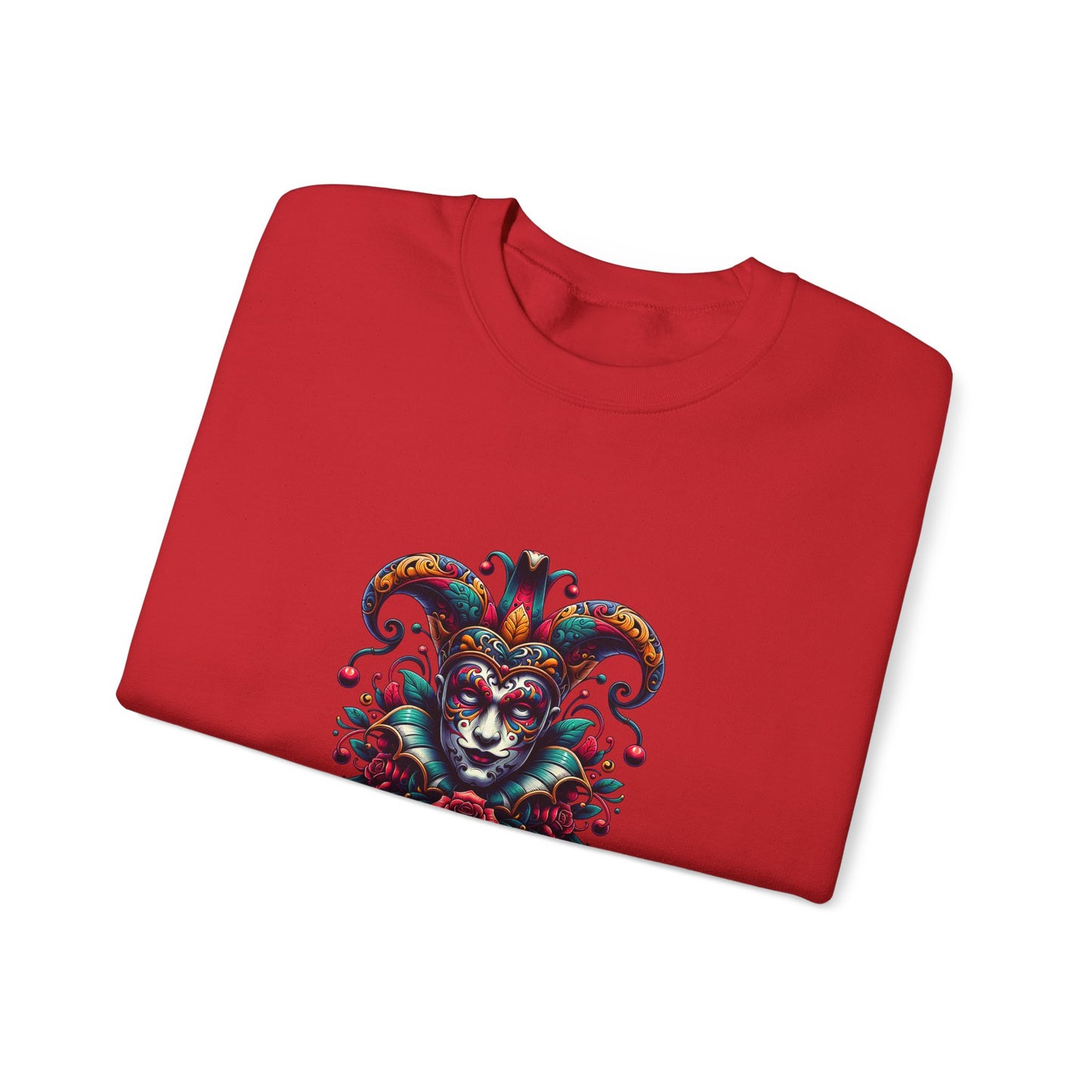 Colorful Mardi Gras Unisex Crewneck Sweatshirt, Festival Sweater
