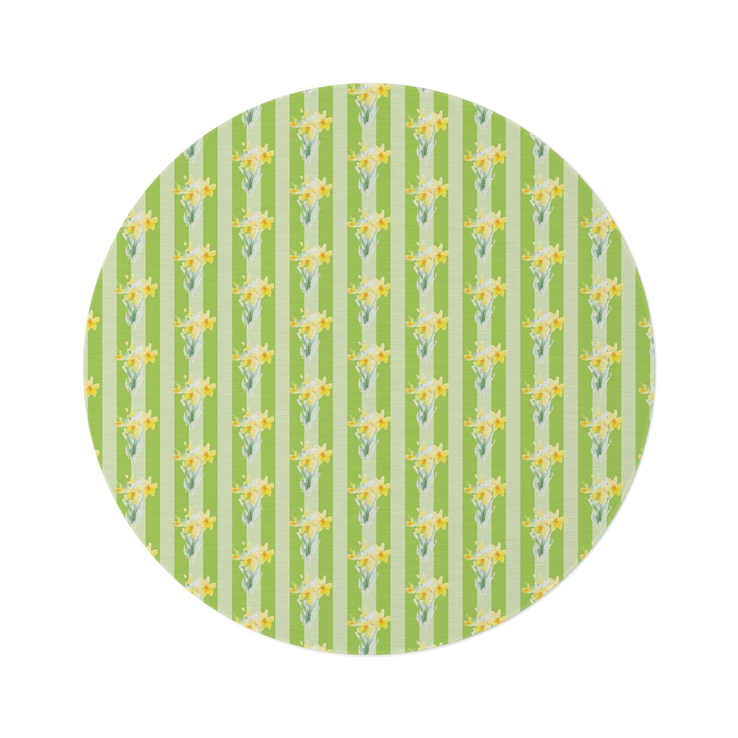 Cheerful Floral Round Rug for Bright Decor, Area Rug, Living Room Deco