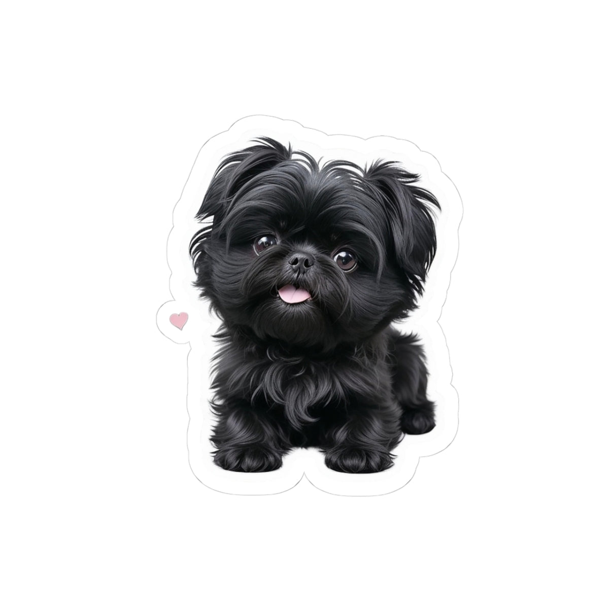 Cute Black Dog Kiss-Cut Stickers for Pet Lovers