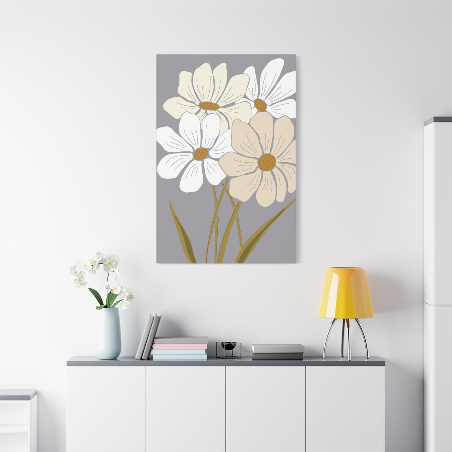 Copy of Copy of Matte Canvas, Stretched, 1.25" Tulips Pink and Purple Flowers