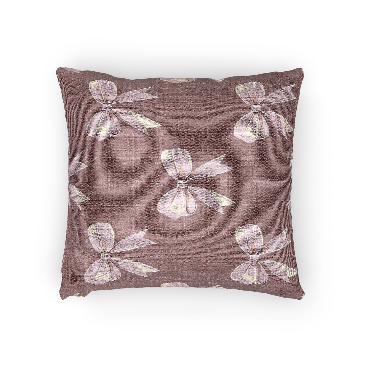 Bow Pattern Woven Pillow - Elegant Home Decor Accent