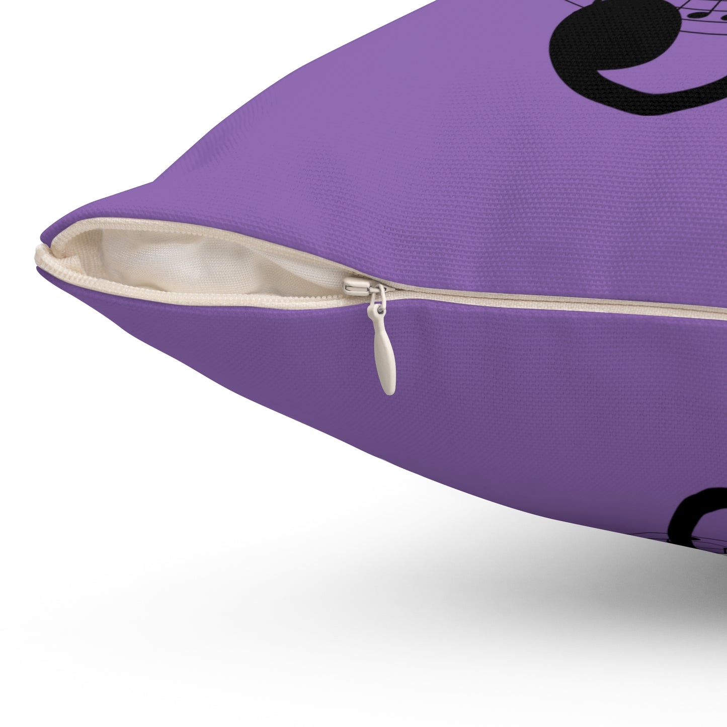Musical Notes Pillow | Purple Throw Cushion for Music Lovers, Home Decor, Gift for Musicians, Note Design