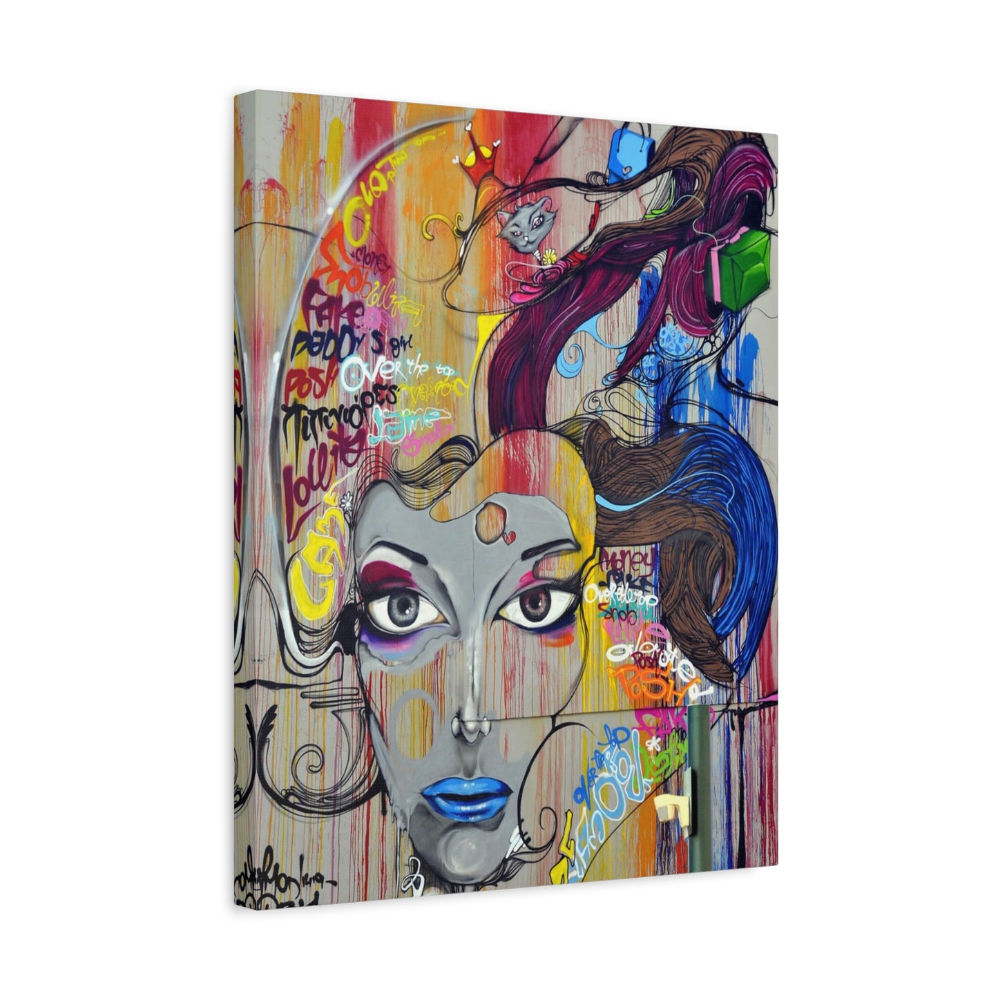 Colorful Graffiti Portrait Canvas