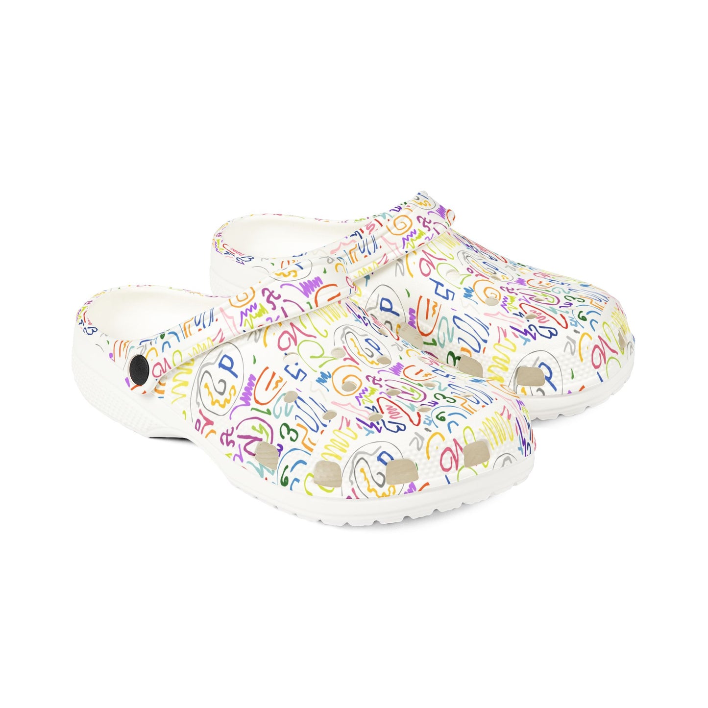 Colorful AOP EVA Foam Rubber Clogs, Fun Slip-On Shoes, Comfortable Everyday Footwear, Perfect for Gardening, Beach, Casual Outings