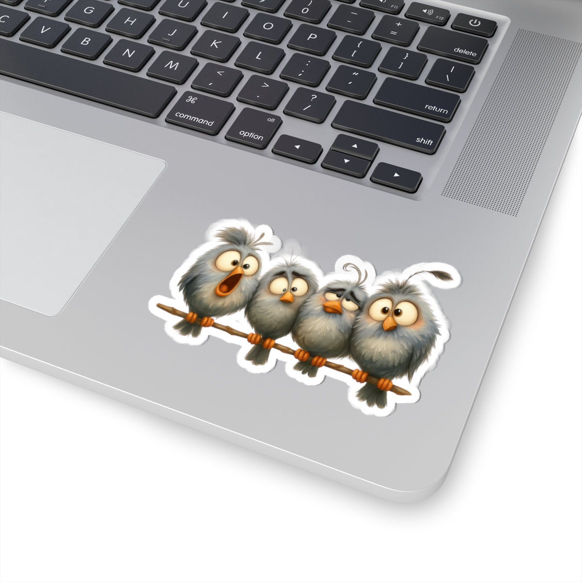 Cute Bird Kiss-Cut Stickers, Funny Bird Stickers, Laptop Decals, Kids Room Decor, Gift for Bird Lovers