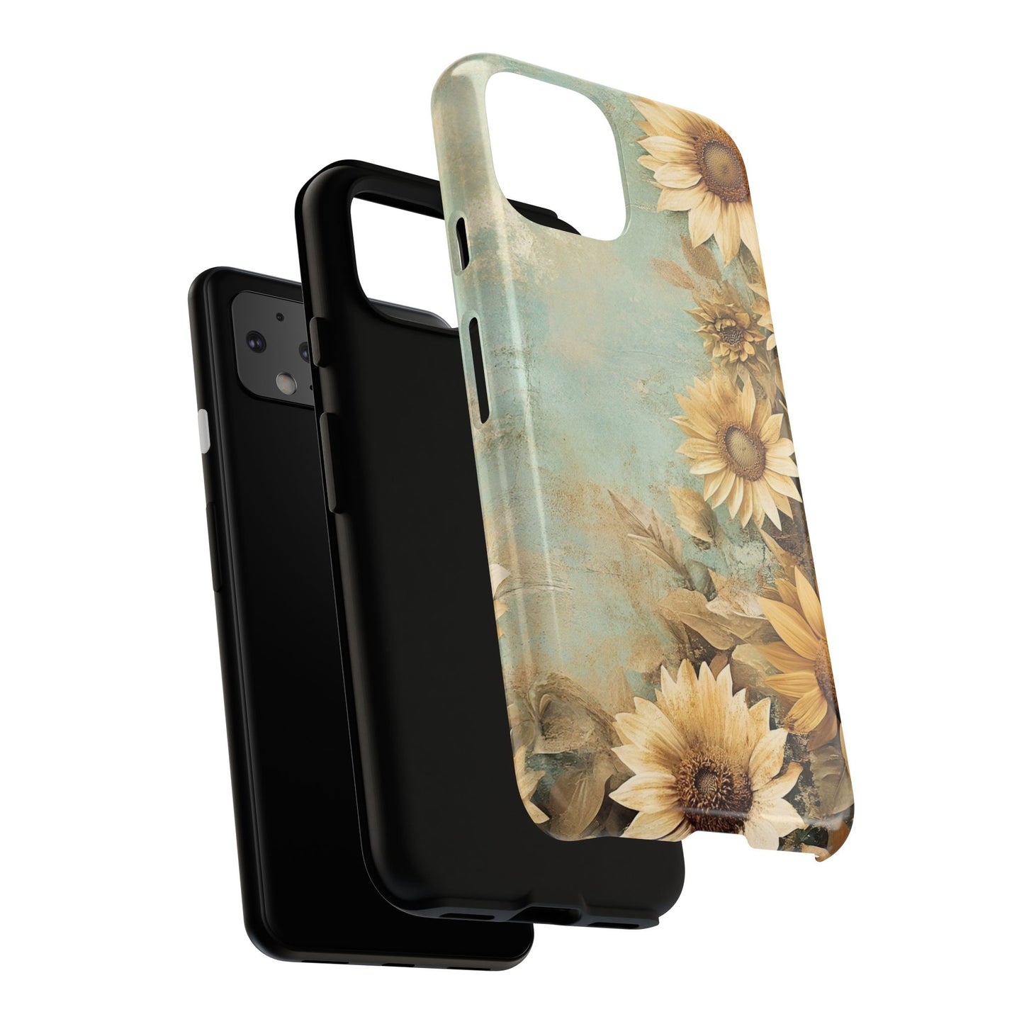 Sunflower Phone Case, Tough Shell Floral Cover, Nature Inspired Gift, Durable Protective Case, Perfect for Spring and Summer