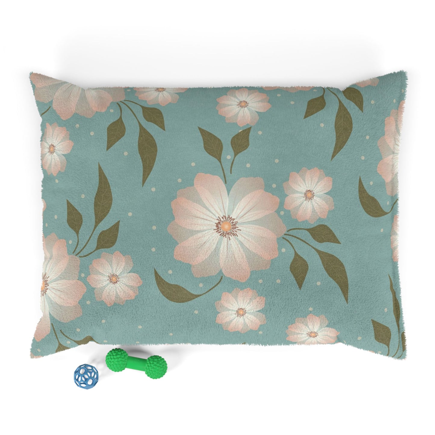 Floral Cozy Pet Bed - Soft Dog Bed, Cat Bed, Pet Sleeping Pad, Cute Pet Decor, Flower Pattern Bed for Dogs and Cats