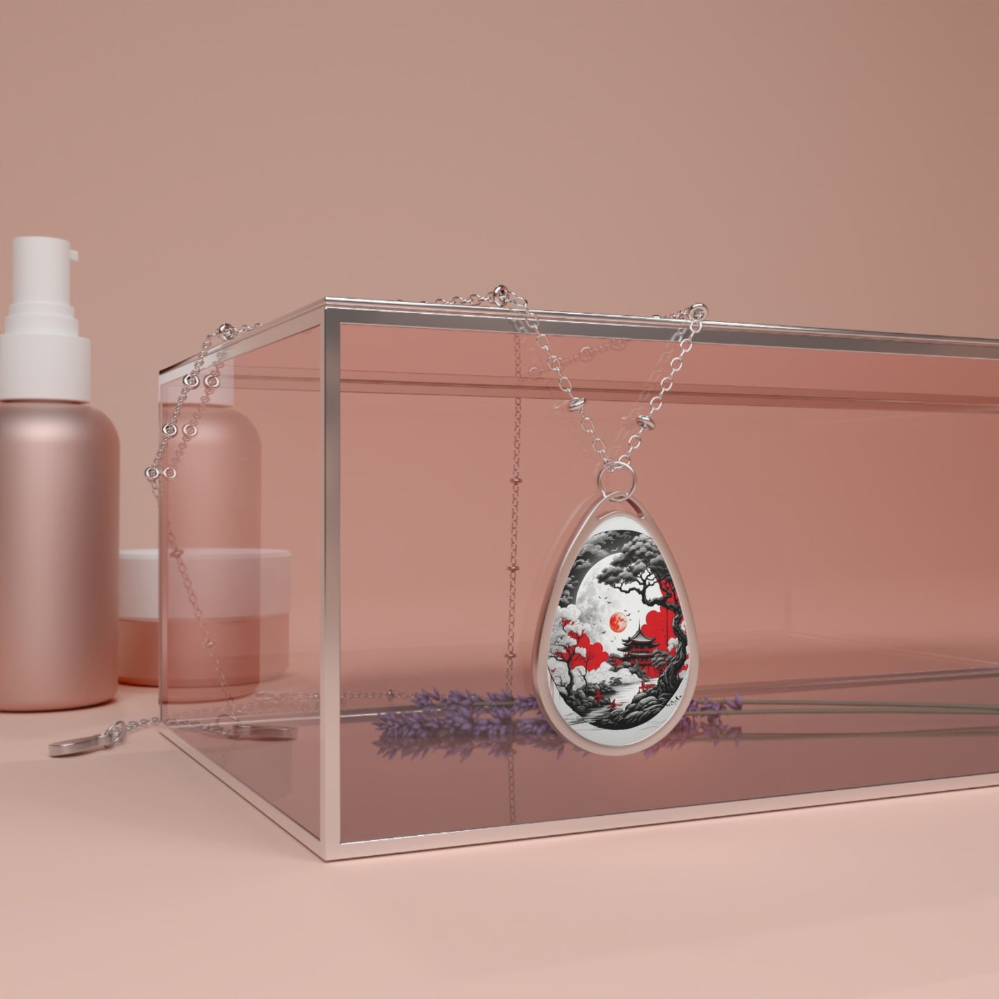 Artistic Teardrop Necklace, Bohemian Jewelry for Women, Nature-Inspired Accessory, Unique Gift for Her, Layering Piece, Elegant Statement