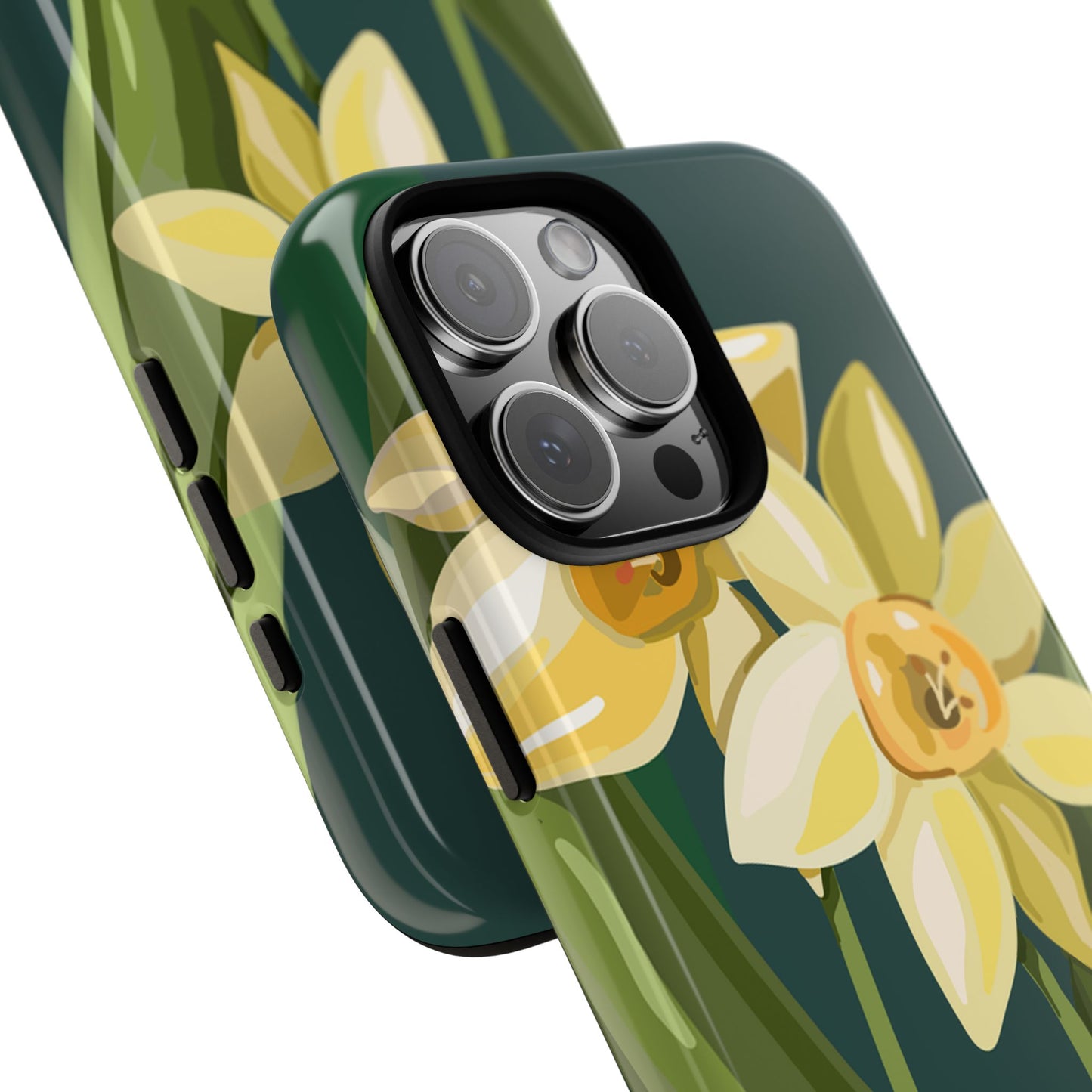 Floral Phone Case - Yellow Daffodil Design, Tough Phone Cover, Spring Decor, Floral Gift, Nature-Inspired Accessories