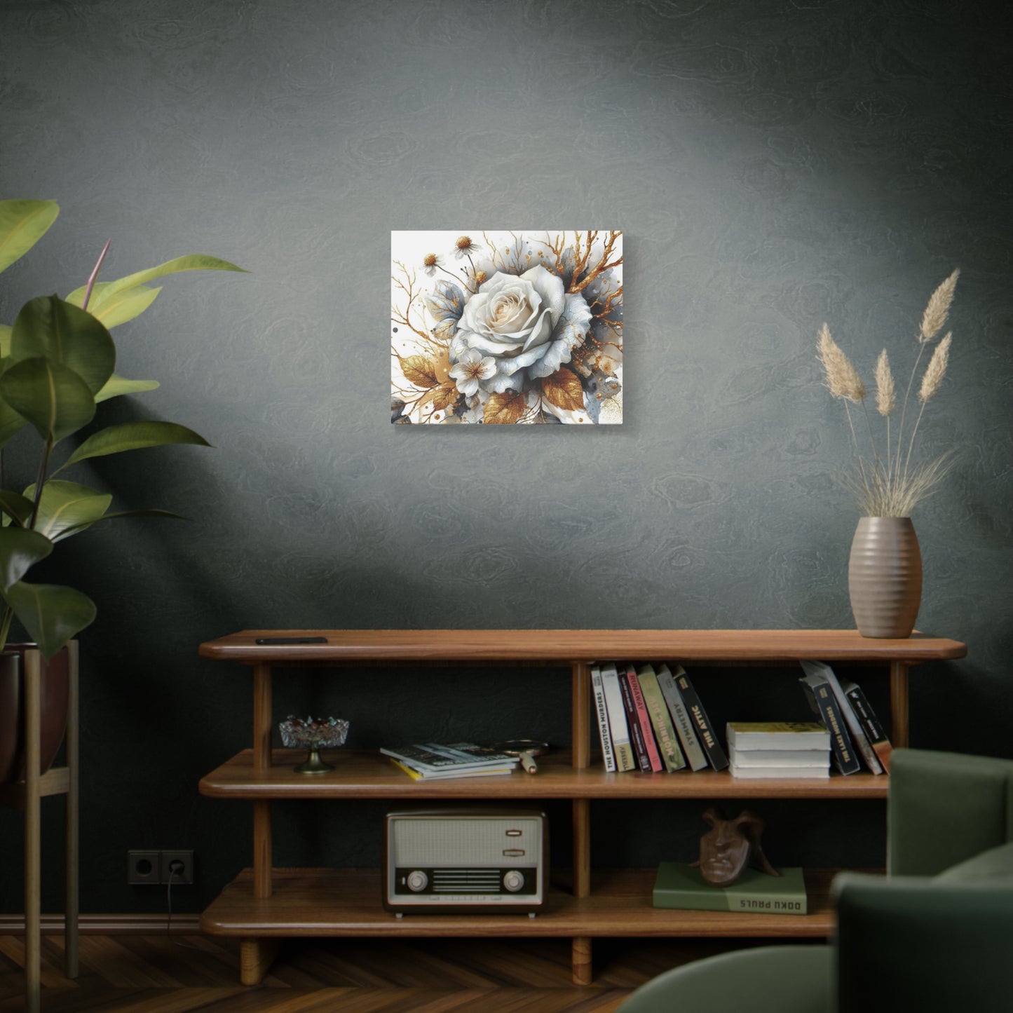 Matte Canvas, Stretched, 1.25" - Gold and Black