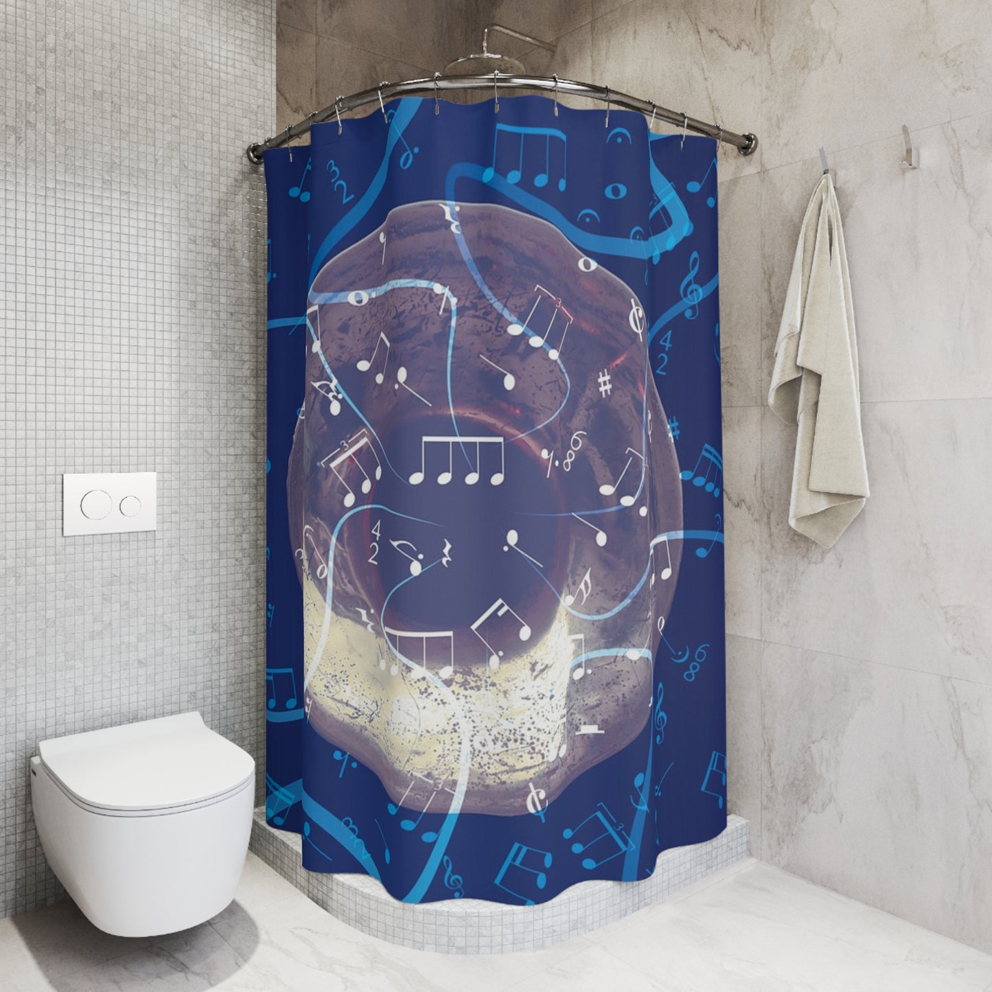 Musical Notes Shower Curtains - Bathroom Decor, Music Lover Gift, Home Decoration, Unique Shower Curtain, Art Shower Curtain