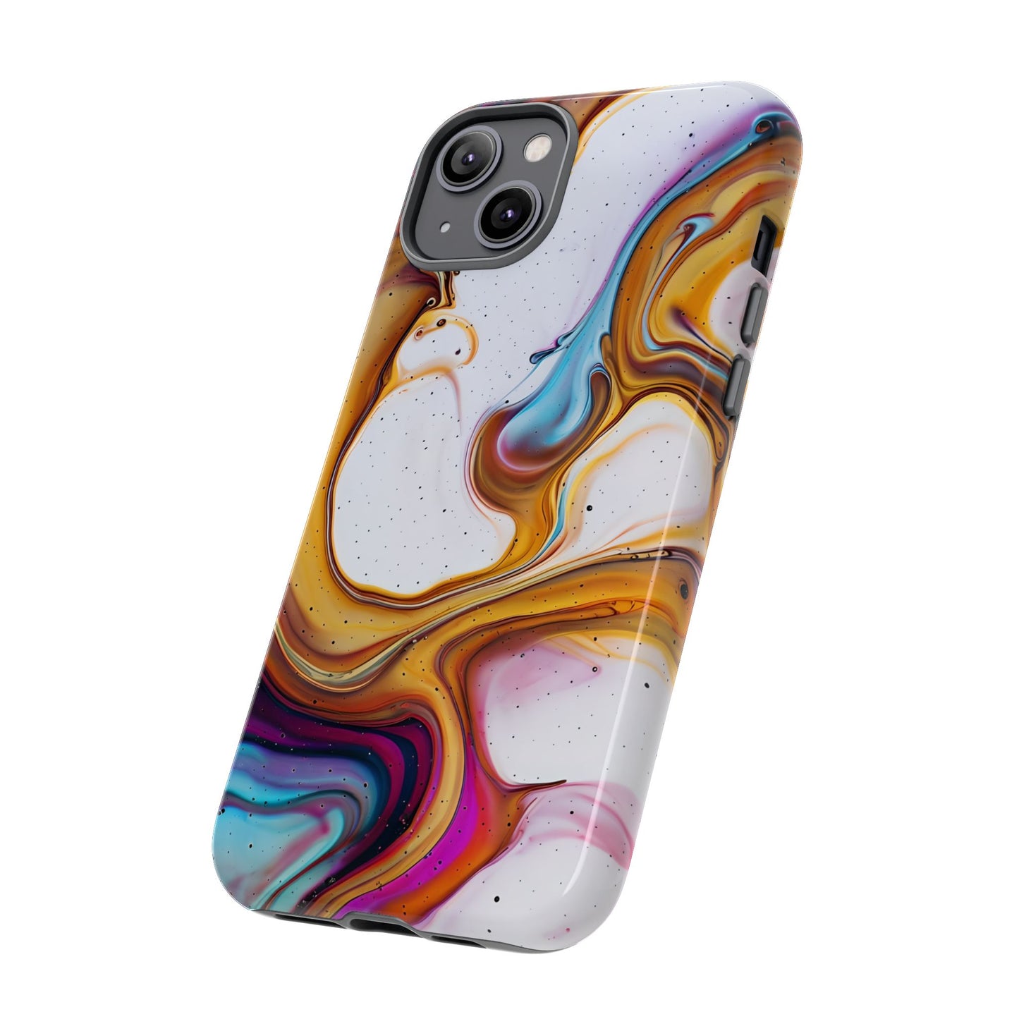 Artistic Phone Case, Tough Cases with Colorful Marble Design