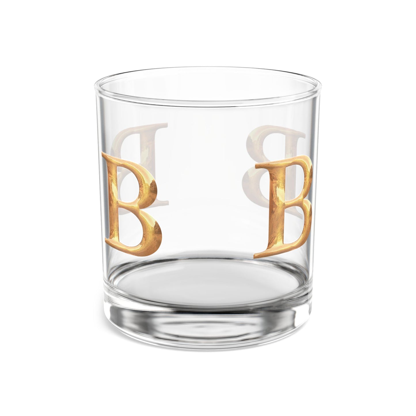 Monogrammed Rocks Glass, Personalized Barware Letter B
