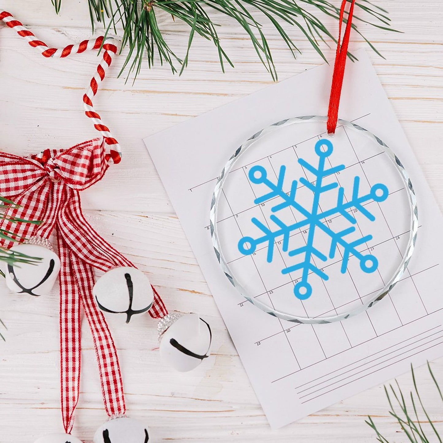 Glass Circular Ornament Pendant