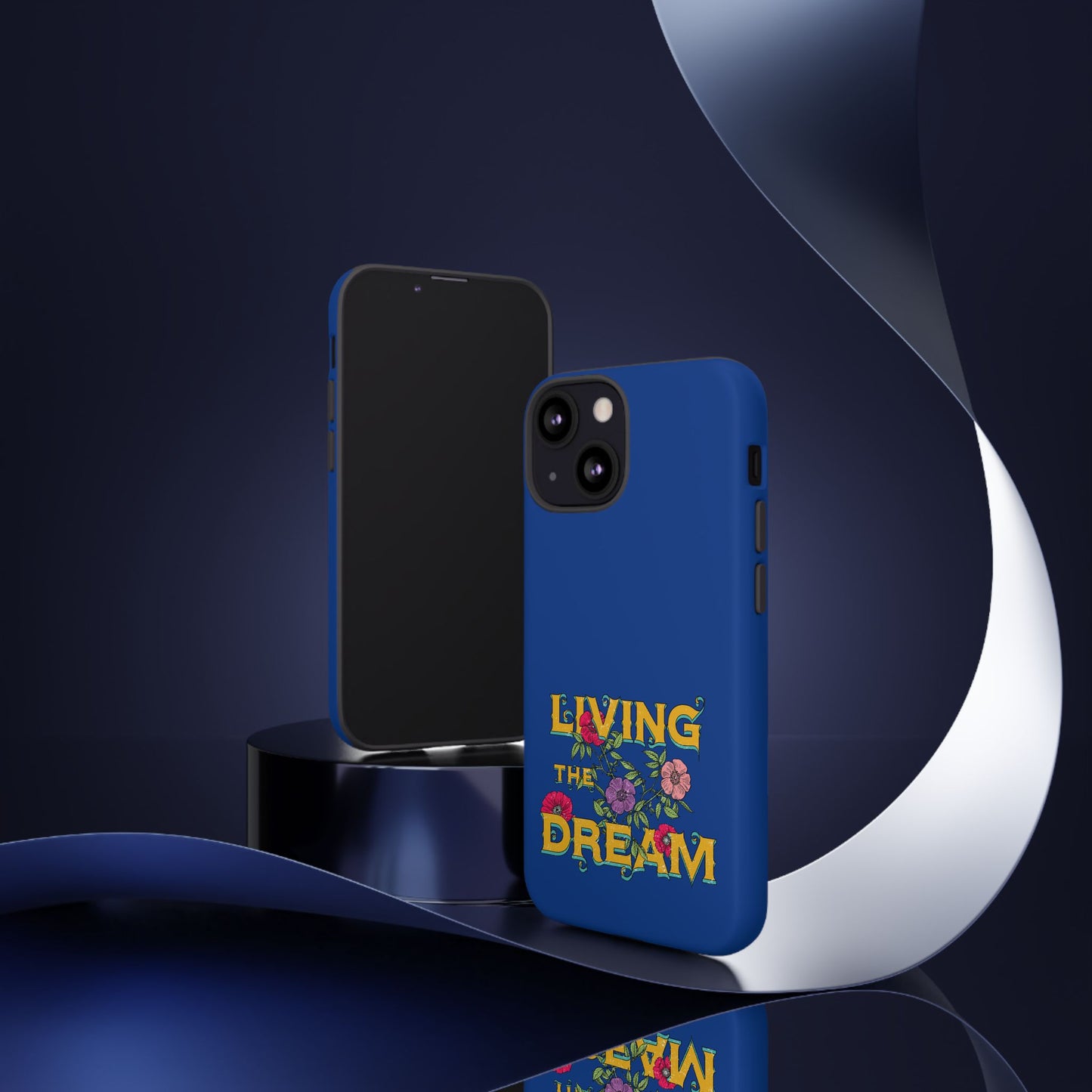 Living the Dream Phone Case, Floral Phone Cover, Tough Phone Case, Inspirational Gift, Boho Style Accessory, Dreamer Case