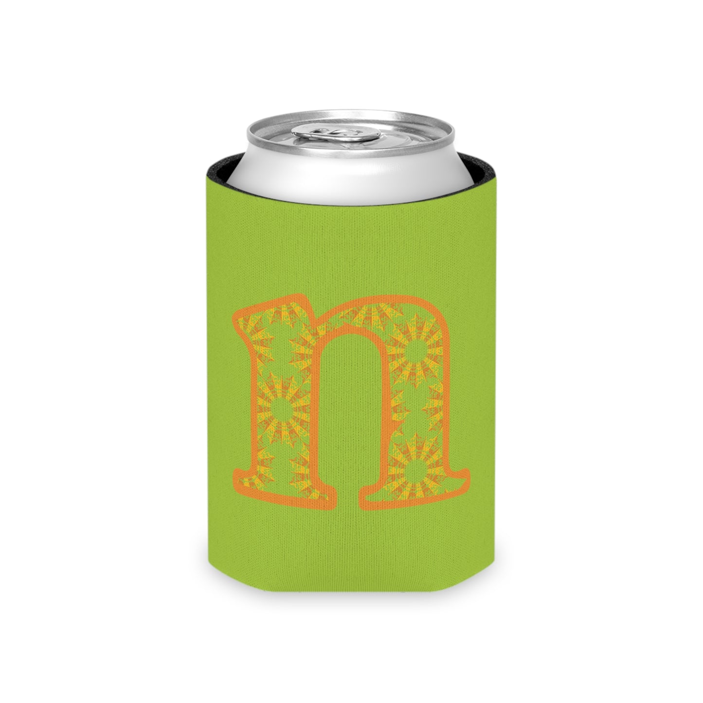 Vibrant Initial Can Cooler, Personalized Party Favor, Summer BBQ Accessory, Custom Drink Sleeve, Gift for Him/Her